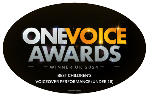VOICEOVER Winner 2024 Badge Children's-Best Performance